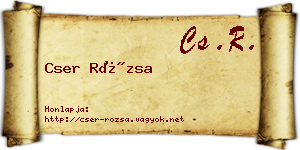 Cser Rózsa névjegykártya