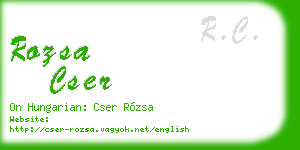 rozsa cser business card